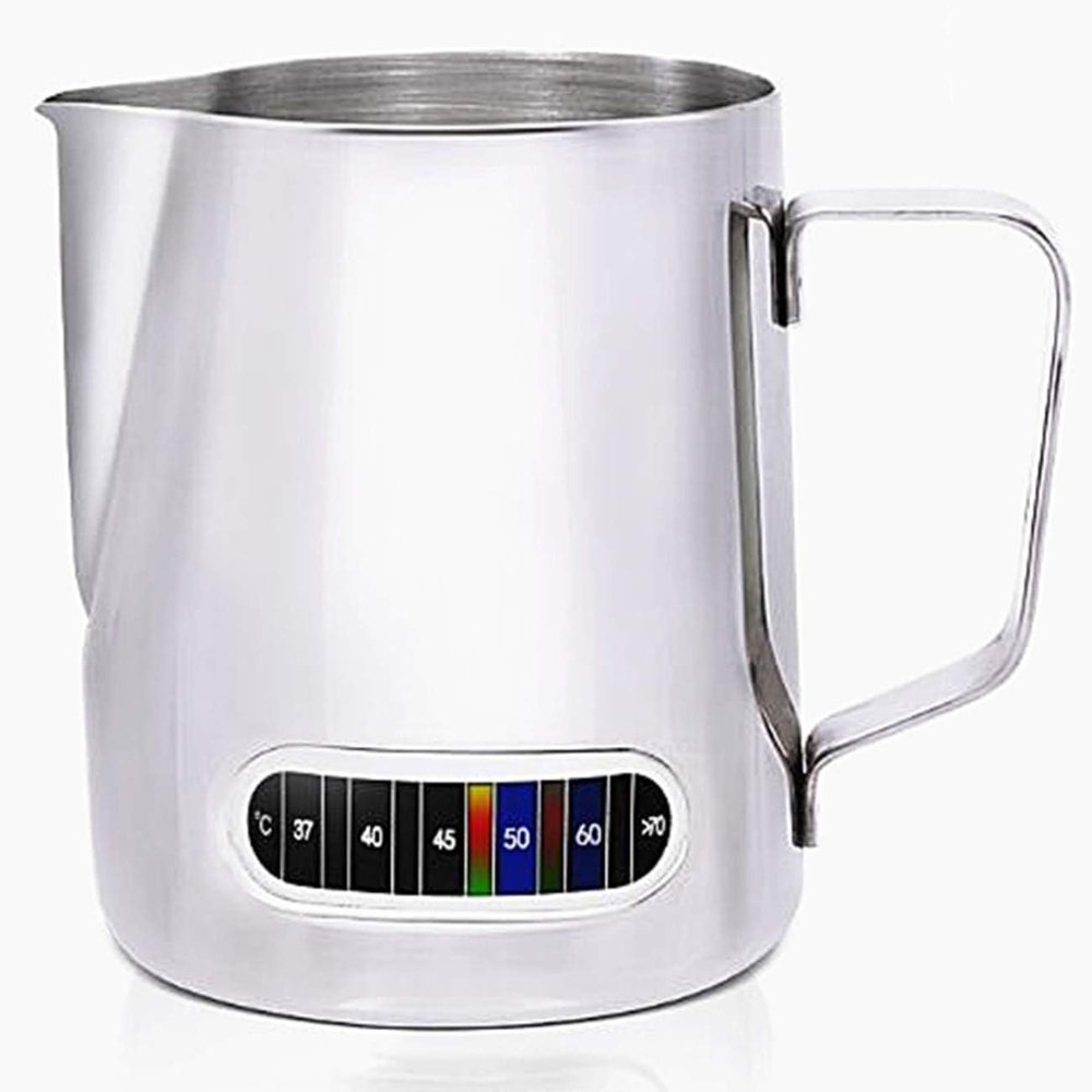 Milk Steaming Pitcher - Milk Frothing Pitchers with Integrated Thermometer