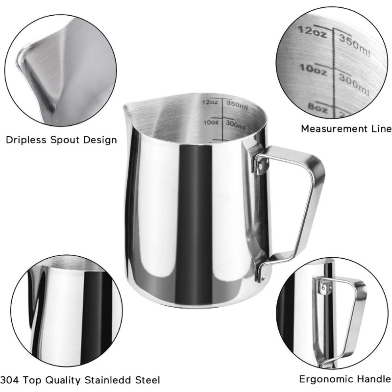 Milk Frothing Pitcher,Stainles - Milk Steaming Pitcher ulasan dan harga